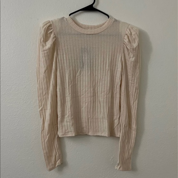 Taupe Puff Sleeve Blouse - Picture 3 of 12